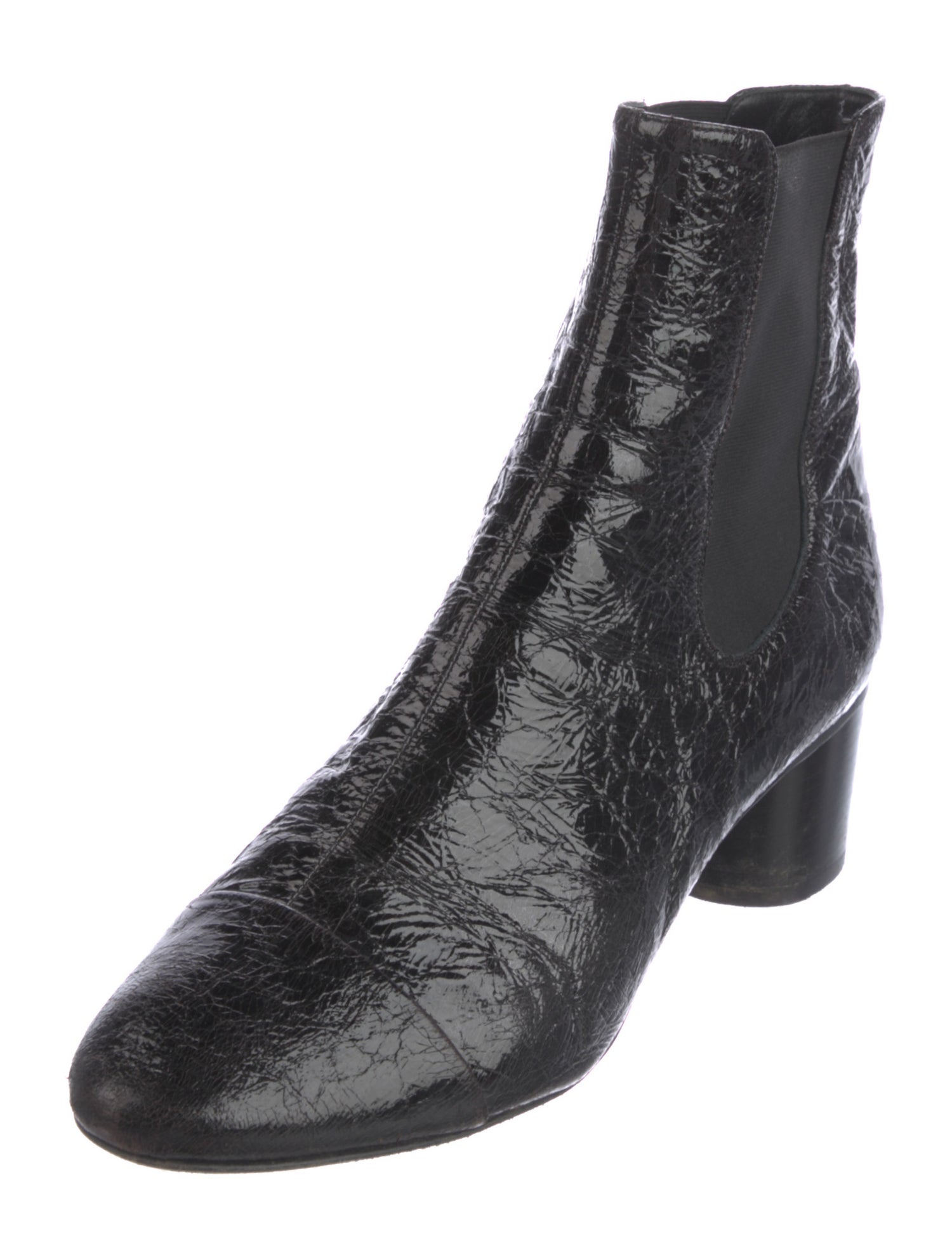 Isabel Marant Patent Leather Chelsea Boots